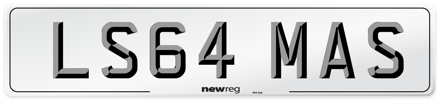 LS64 MAS Number Plate from New Reg